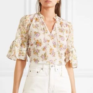 NWT Alice & Olivia silk/cotton top